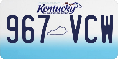 KY license plate 967VCW