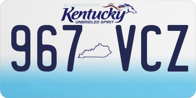 KY license plate 967VCZ