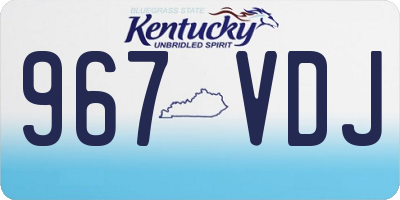 KY license plate 967VDJ