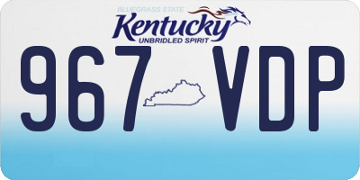 KY license plate 967VDP
