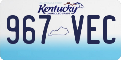 KY license plate 967VEC