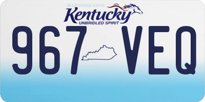 KY license plate 967VEQ