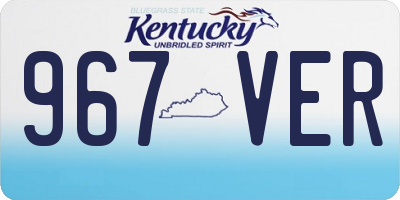 KY license plate 967VER