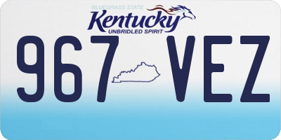 KY license plate 967VEZ