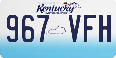 KY license plate 967VFH