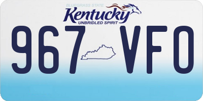 KY license plate 967VFO