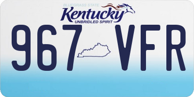 KY license plate 967VFR