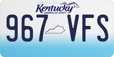 KY license plate 967VFS