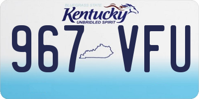 KY license plate 967VFU