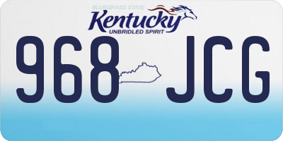 KY license plate 968JCG