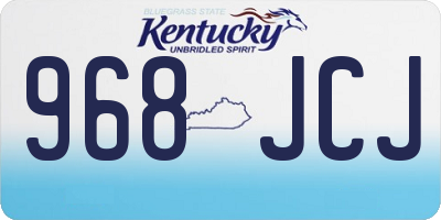 KY license plate 968JCJ