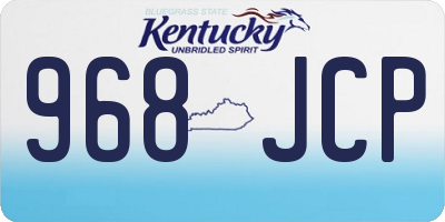 KY license plate 968JCP