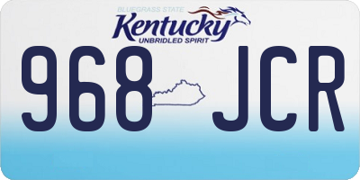 KY license plate 968JCR