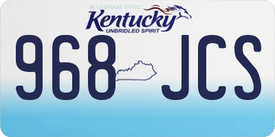 KY license plate 968JCS