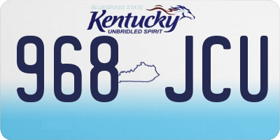 KY license plate 968JCU