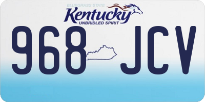 KY license plate 968JCV