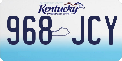 KY license plate 968JCY