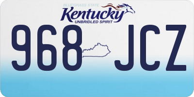 KY license plate 968JCZ