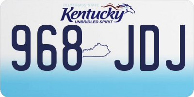 KY license plate 968JDJ