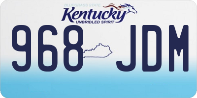 KY license plate 968JDM