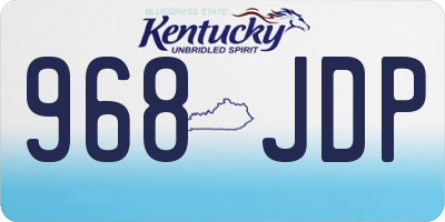 KY license plate 968JDP