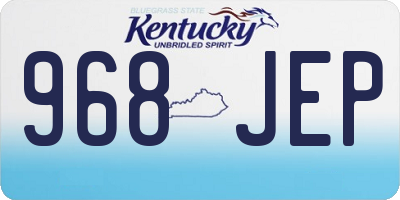 KY license plate 968JEP
