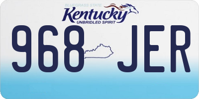 KY license plate 968JER