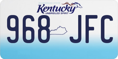 KY license plate 968JFC