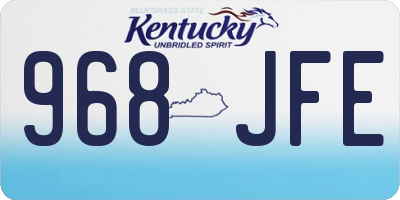 KY license plate 968JFE