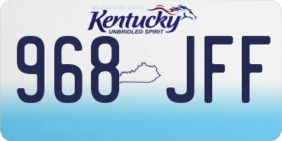 KY license plate 968JFF