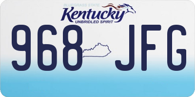 KY license plate 968JFG