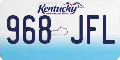 KY license plate 968JFL