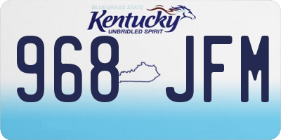 KY license plate 968JFM