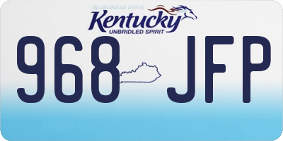 KY license plate 968JFP