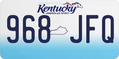 KY license plate 968JFQ