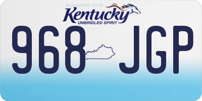 KY license plate 968JGP