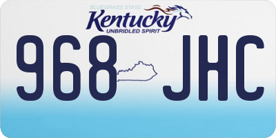 KY license plate 968JHC