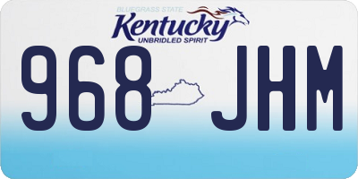 KY license plate 968JHM