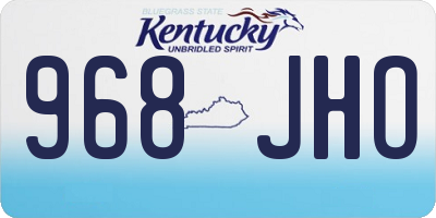 KY license plate 968JHO