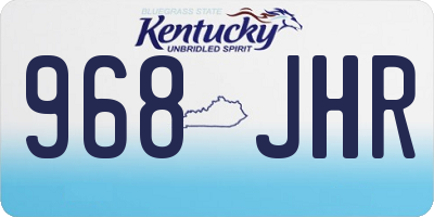 KY license plate 968JHR