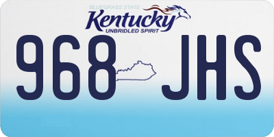 KY license plate 968JHS