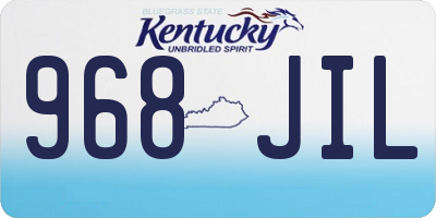 KY license plate 968JIL