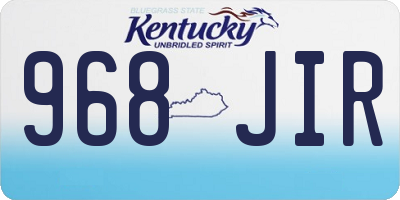 KY license plate 968JIR