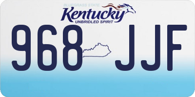 KY license plate 968JJF