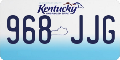 KY license plate 968JJG
