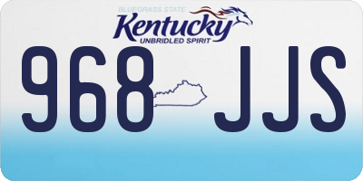 KY license plate 968JJS
