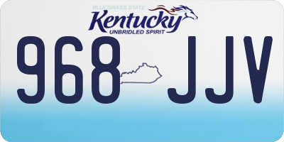KY license plate 968JJV