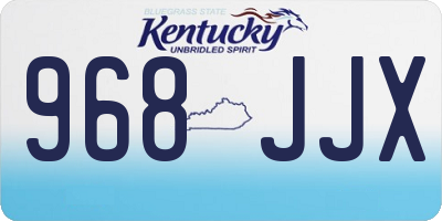 KY license plate 968JJX