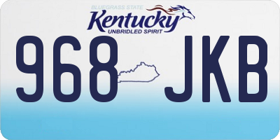 KY license plate 968JKB