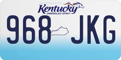 KY license plate 968JKG